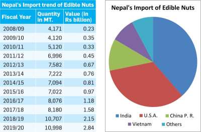 Growing Import of Edible Nuts