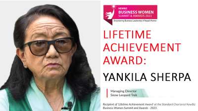 Lifetime Achievement Award: Yankila Sherpa (Newbiz Business Women Summit & Awards 2023)
