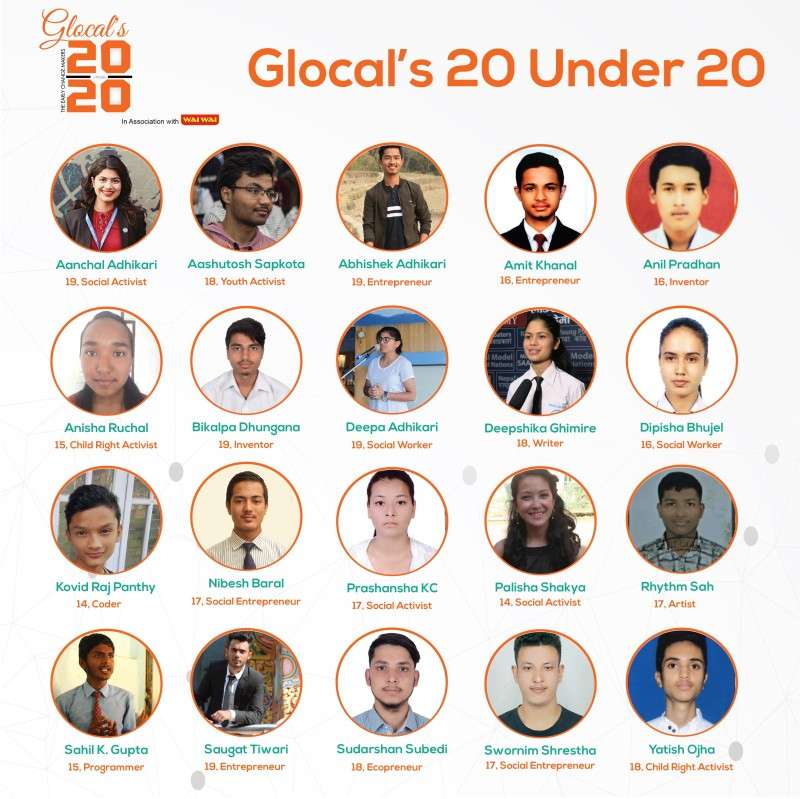 List of Glocal 20 under 20 Unveiled