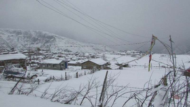 Snowfall Affects Normal Life in Humla
