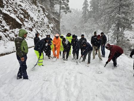 Snowfall Obstructs Mid-Hill Highway, Flight Disrupted in Upper Karnali