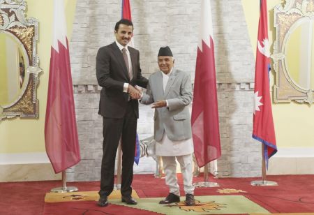 President Paudel, Emir of Qatar Discuss Climate Change Impacts and Deepening Nepal-Qatar Ties   