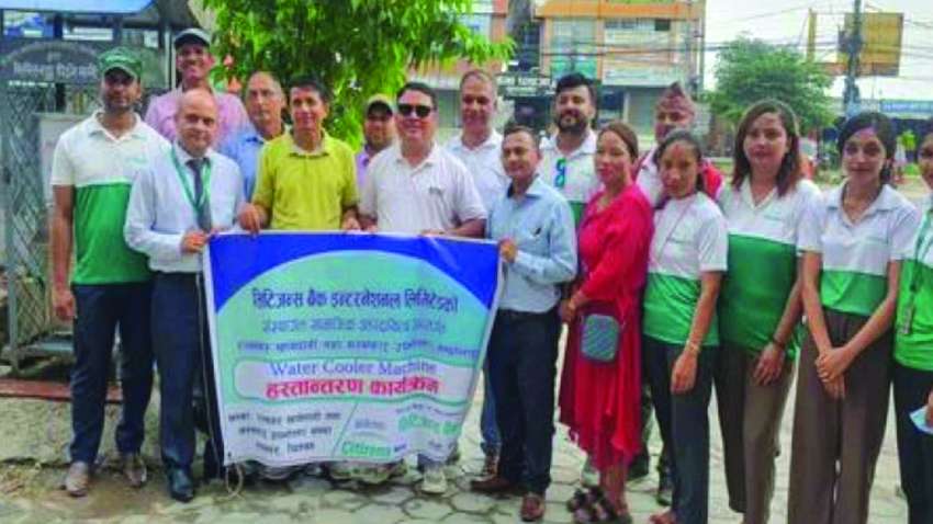 Citizens Bank International Installs Drinking Water Tap at Chitwan’s Sauraha Chowk