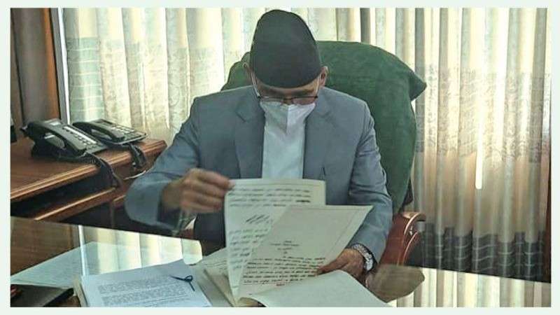 Newly-Appointed Finance Minister Poudel Takes Charge of his Responsibilities