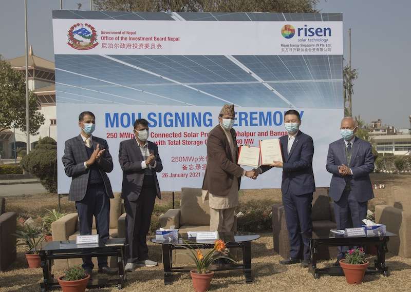 Government signs MoU with Singapore-based Company for Study of Biggest Solar Project in Nepal