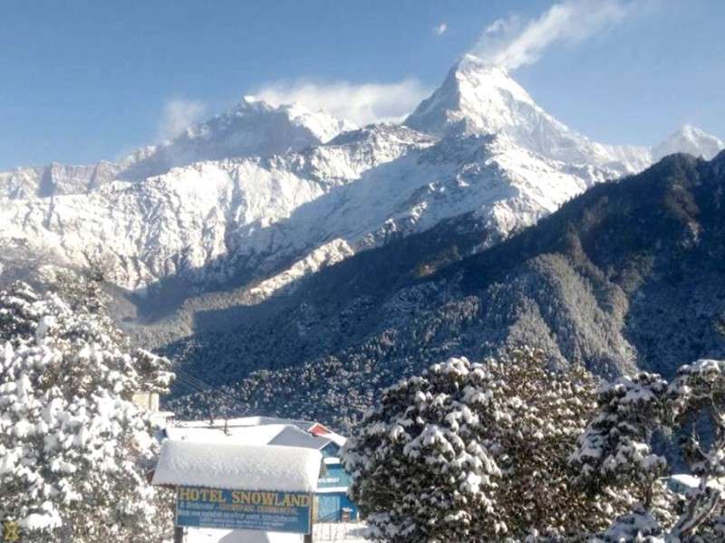 Snowfall in Upper Belt of Gorkha Throws Life out of Gear