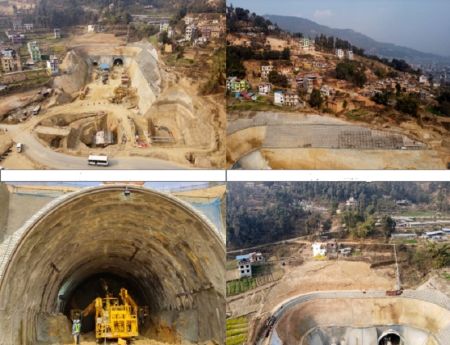 Construction of Nagdhunga Tunnel 56 Percent Complete