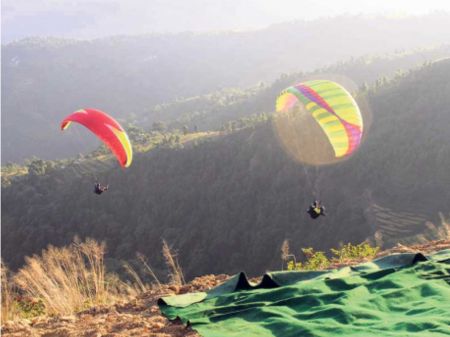 Test Flight of Paragliding Successful in Putalibazaar Syangja