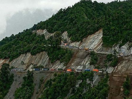 Kaligandaki Corridor Road Blocked by Landslide