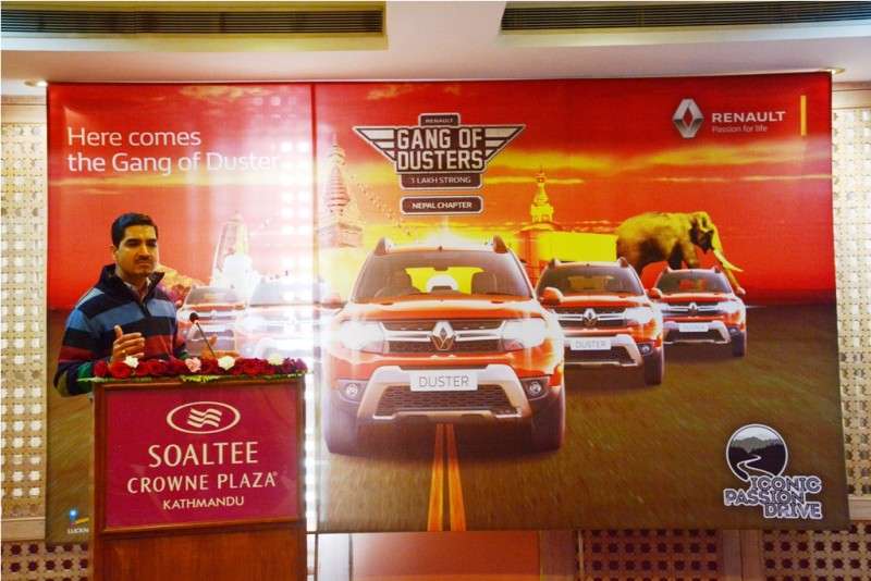 A function organised in the capital to mark the arrival of the Gang of Dusters from Lucknow, India as a part of Renault's first drive in Nepal for its adventure driving community. Photo: Renault