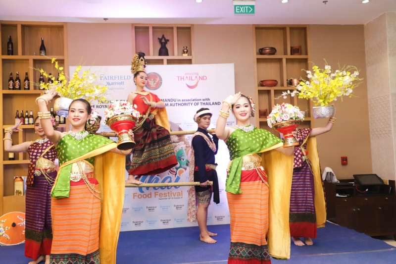 Dancers performing a traditional dance of Thailand during the Thai Food Festival at Kava Restaurant of Hotel Fairfield by Marriott in Kathmandu. The food festival will run till October 9. Photo Courtesy: Hotel Fairfield by Marriott 